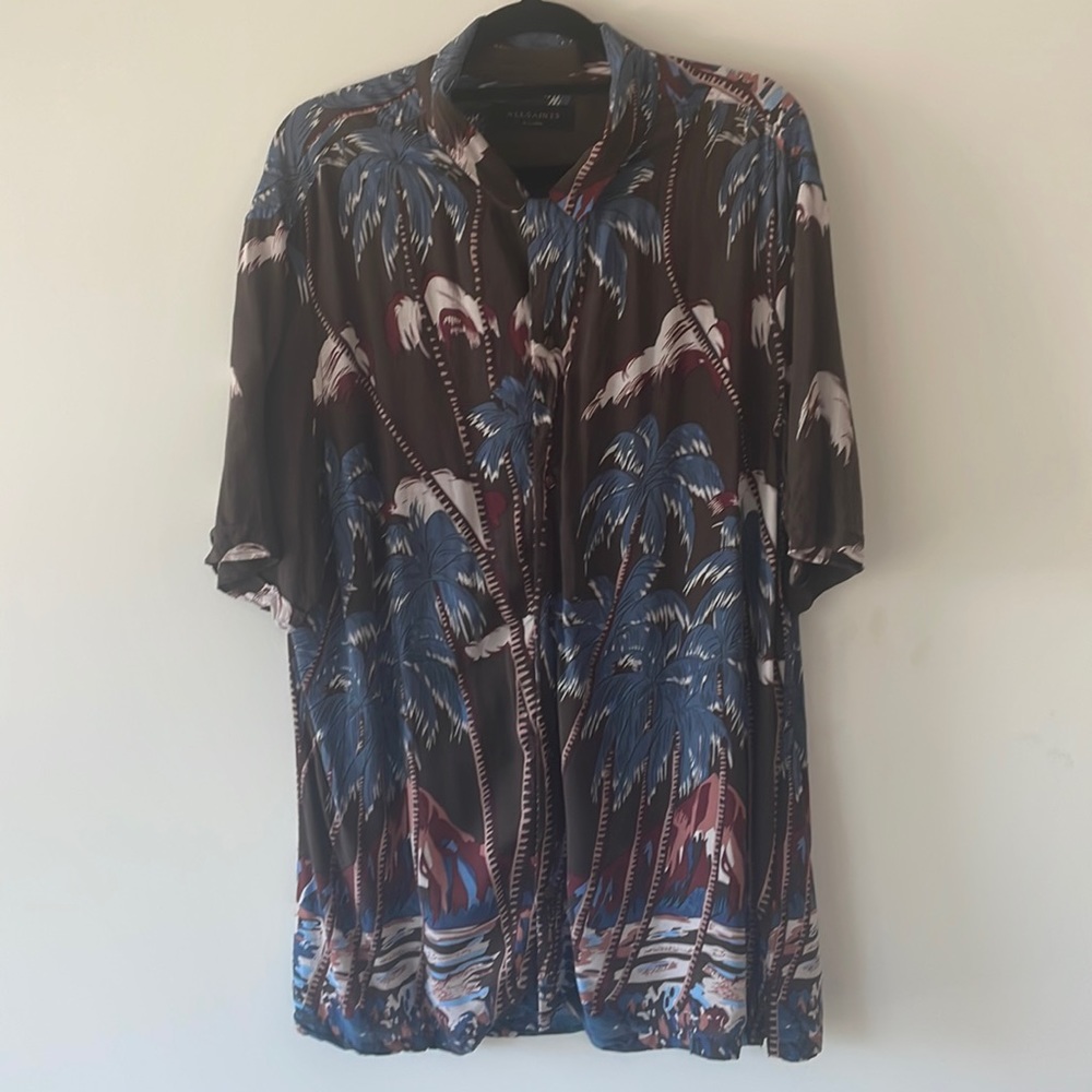 Hawaiian print All Saints short sleeved shirt